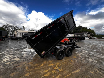 New 2024 Prospector Dump Trailer by Covered Wagon Trailers / D-6X12TA-4-10K Dump Trailer / 6x12 / 10,000# Capacity / 48" High Sides / Aluminum Ramps / Barn Door Rear Gates / Tarp