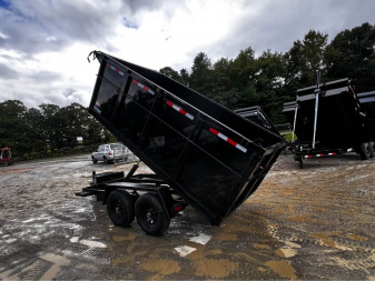 New 2024 Prospector Dump Trailer by Covered Wagon Trailers / D-6X12TA-4-10K Dump Trailer / 6x12 / 10,000# Capacity / 48" High Sides / Aluminum Ramps / Barn Door Rear Gates / Tarp