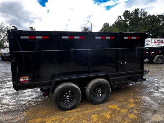 New 2024 Prospector Dump Trailer by Covered Wagon Trailers / D-6X12TA-4-10K Dump Trailer / 6x12 / 10,000# Capacity / 48" High Sides / Aluminum Ramps / Barn Door Rear Gates / Tarp