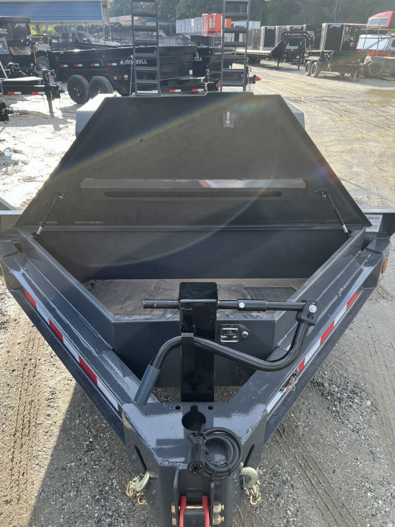 New 2024 Iron Bull EWB Series Equipment Trailer / 83"x20 / 2-7,000# Electric Brake Axles / Stand Up Ramps / Jumbo Toolbox