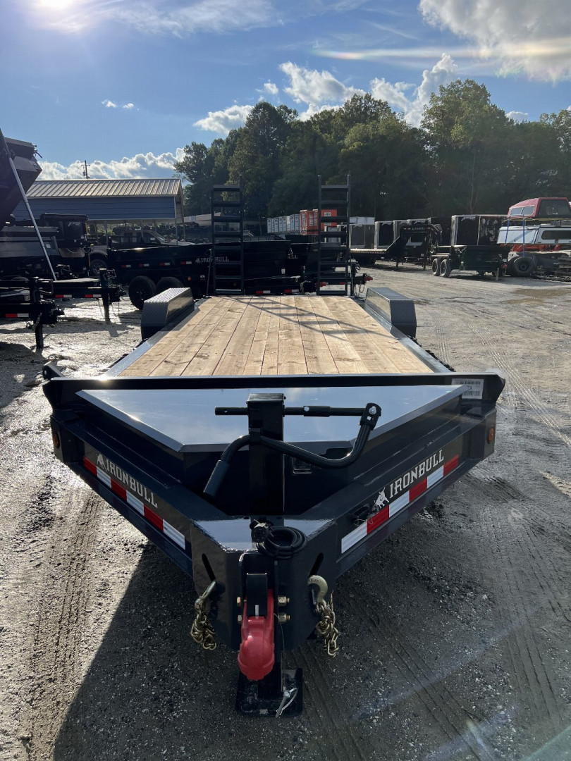New 2024 Iron Bull EWB Series Equipment Trailer / 83"x20 / 2-7,000# Electric Brake Axles / Stand Up Ramps / Jumbo Toolbox