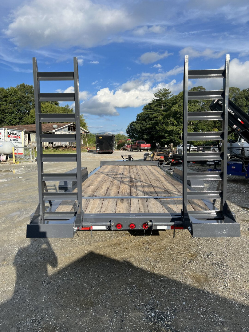 New 2024 Iron Bull EWB Series Equipment Trailer / 83"x20 / 2-7,000# Electric Brake Axles / Stand Up Ramps / Jumbo Toolbox