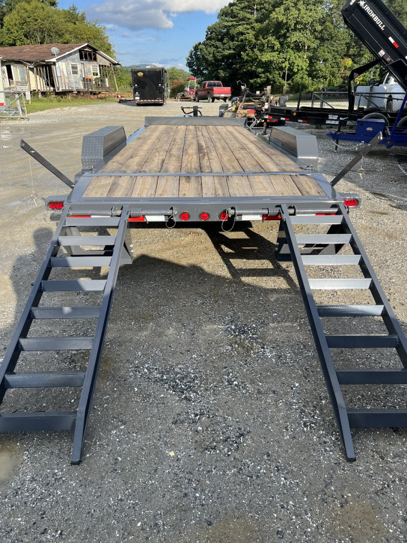 New 2024 Iron Bull EWB Series Equipment Trailer / 83"x20 / 2-7,000# Electric Brake Axles / Stand Up Ramps / Jumbo Toolbox