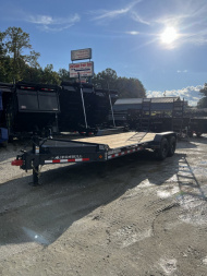 New 2024 Iron Bull EWB Series Equipment Trailer / 83"x20 / 2-7,000# Electric Brake Axles / Stand Up Ramps / Jumbo Toolbox
