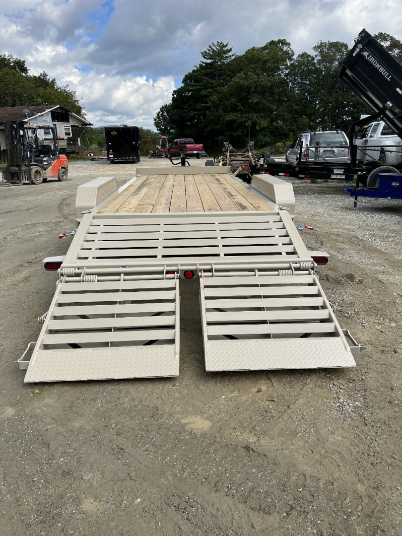 New 2024 Iron Bull EWB Series Equipment Trailer / 83"x20 / 2-7,000# Electric Brake Axles / Rampage Ramps / Jumbo Toolbox