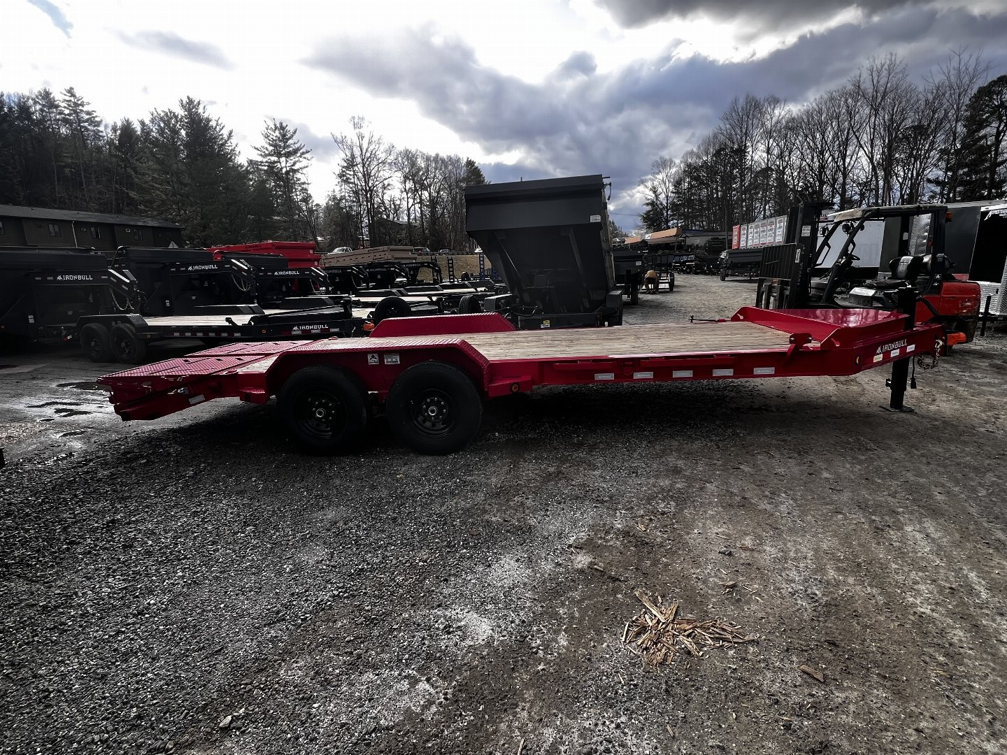 New 2024 Iron Bull EWB Series Equipment Trailer / 83"x20 / 2-7,000# Electric Brake Axles / Rampage Ramps / Jumbo Toolbox