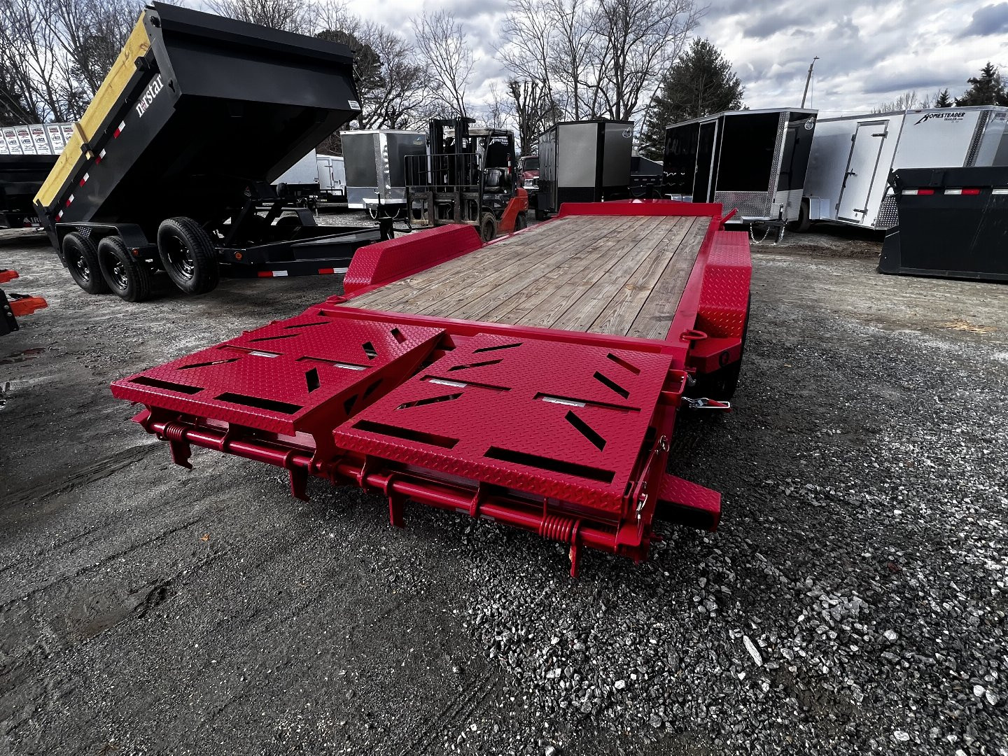 New 2024 Iron Bull EWB Series Equipment Trailer / 83"x20 / 2-7,000# Electric Brake Axles / Rampage Ramps / Jumbo Toolbox