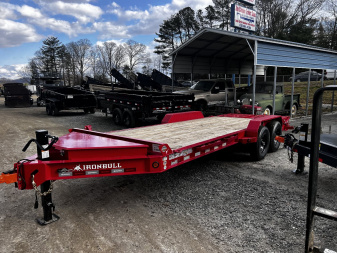 New 2024 Iron Bull EWB Series Equipment Trailer / 83"x20 / 2-7,000# Electric Brake Axles / Rampage Ramps / Jumbo Toolbox