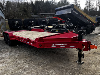 New 2024 Iron Bull EWB Series Equipment Trailer / 83"x20 / 2-7,000# Electric Brake Axles / Rampage Ramps / Jumbo Toolbox