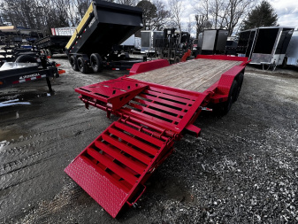 New 2024 Iron Bull EWB Series Equipment Trailer / 83"x20 / 2-7,000# Electric Brake Axles / Rampage Ramps / Jumbo Toolbox