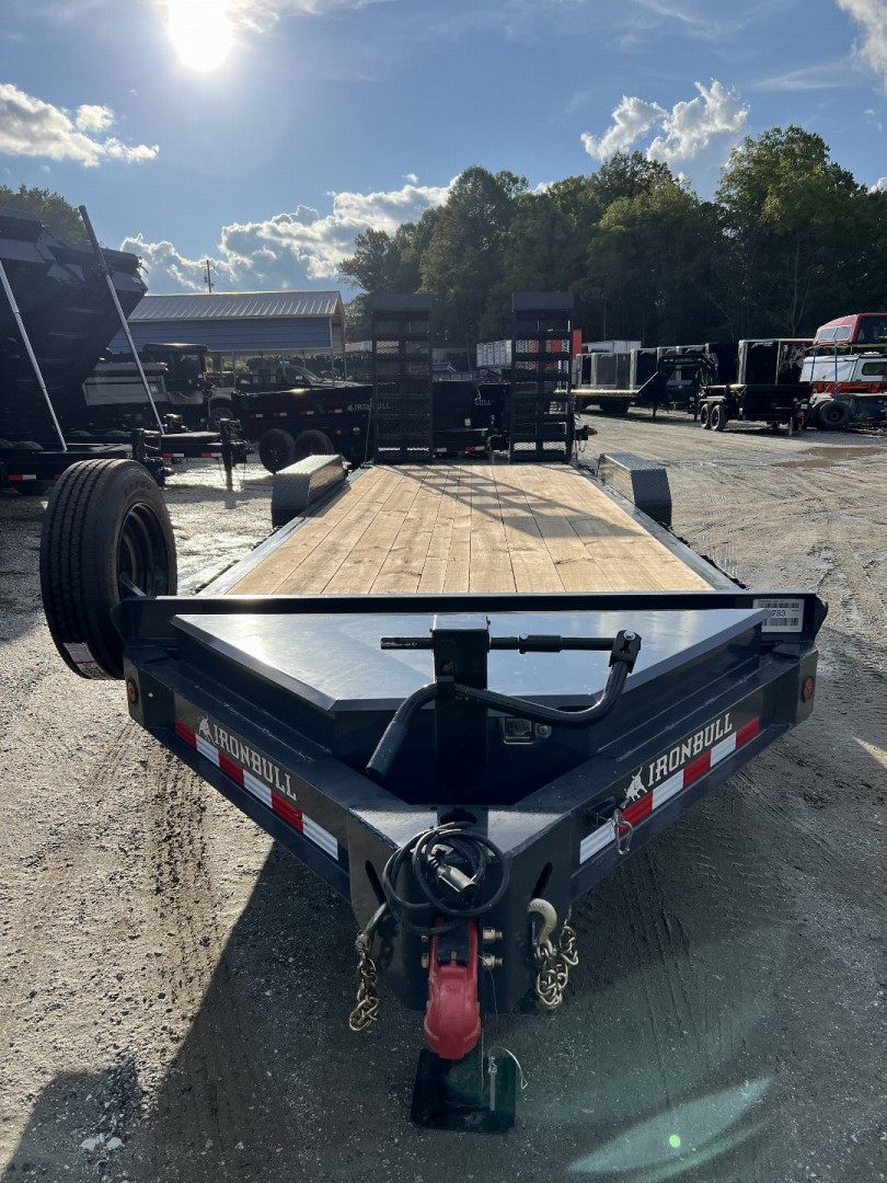 New 2024 Iron Bull EWB Series Equipment Trailer / 83"x22 / 2-8,000# Electric Brake Axles / Stand Up Ramps / Jumbo Toolbox/ 17.5" Tires and Spare Tire and Wheel