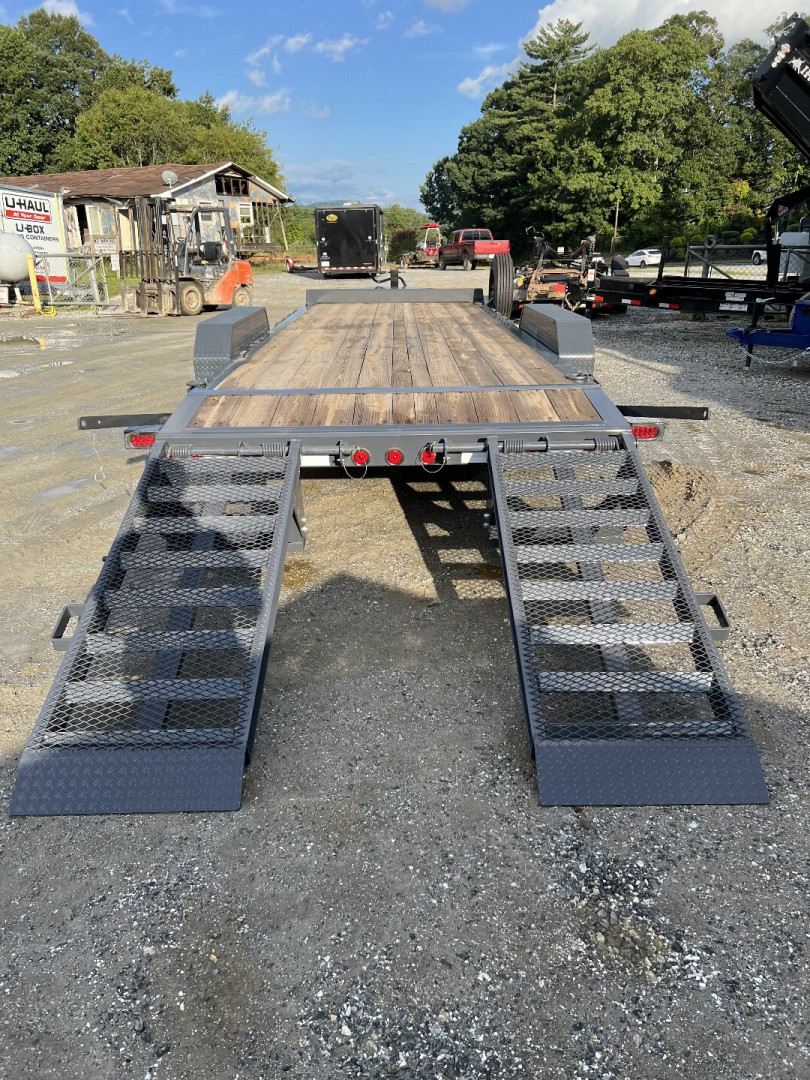 New 2024 Iron Bull EWB Series Equipment Trailer / 83"x22 / 2-8,000# Electric Brake Axles / Stand Up Ramps / Jumbo Toolbox/ 17.5" Tires and Spare Tire and Wheel