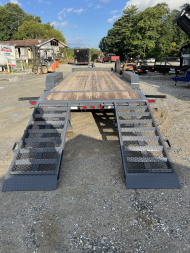 New 2024 Iron Bull EWB Series Equipment Trailer / 83"x22 / 2-8,000# Electric Brake Axles / Stand Up Ramps / Jumbo Toolbox/ 17.5" Tires and Spare Tire and Wheel