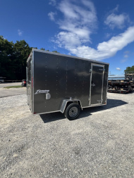 New 2025 Homesteader Trailer / 612IS / 6' wide x 12' Long / 32" Side Door w/ RV Lock / Ramp Rear Door / 6'6' Interior Height / .030 Charcoal Gray Aluminum