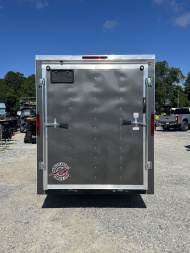 New 2025 Homesteader Trailer / 612IS / 6' wide x 12' Long / 32" Side Door w/ RV Lock / Ramp Rear Door / 6'6' Interior Height / .030 Charcoal Gray Aluminum