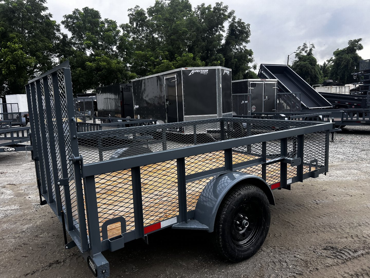 New 2025 GPS Trailers / GT Series / 76" x 12' / 3500# Axle / 48" Mesh Gate / 24" High Mesh Sides