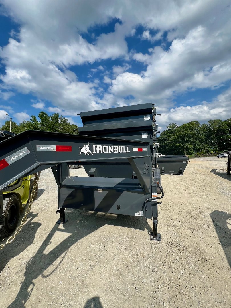 New 2025 IRON BULL / ROLL-OFF DUMP TRAILER / 2-8,000# AXLES / 20 K WARRIOR WINCH / WITH 3-16' DUMP BINS