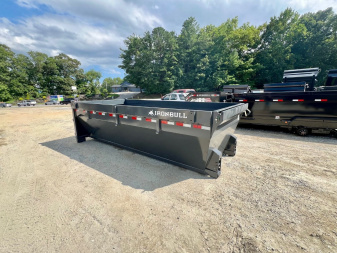 New 2025 IRON BULL / ROLL-OFF DUMP TRAILER / 2-8,000# AXLES / 20 K WARRIOR WINCH / WITH 3-16' DUMP BINS