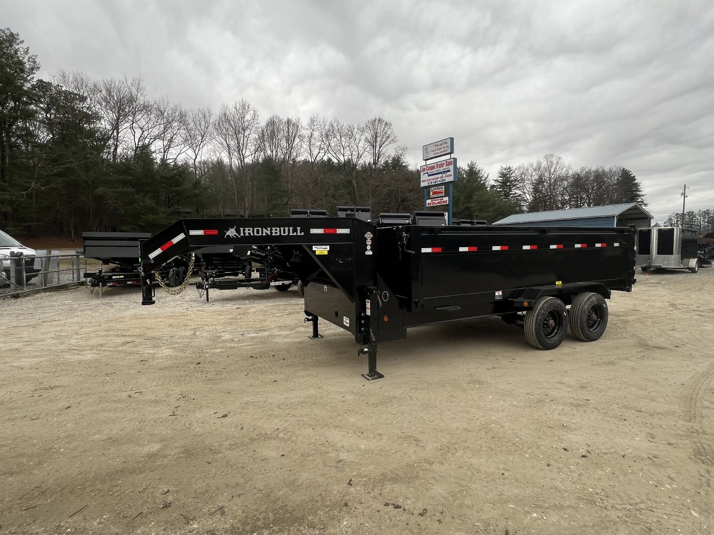 New 2025 IRON BULL Gooseneck Dump Trailer / DHG Series / 7x16 / 36" High Sides / Combo Rear Gates / 10,000# Electric Brake Axles