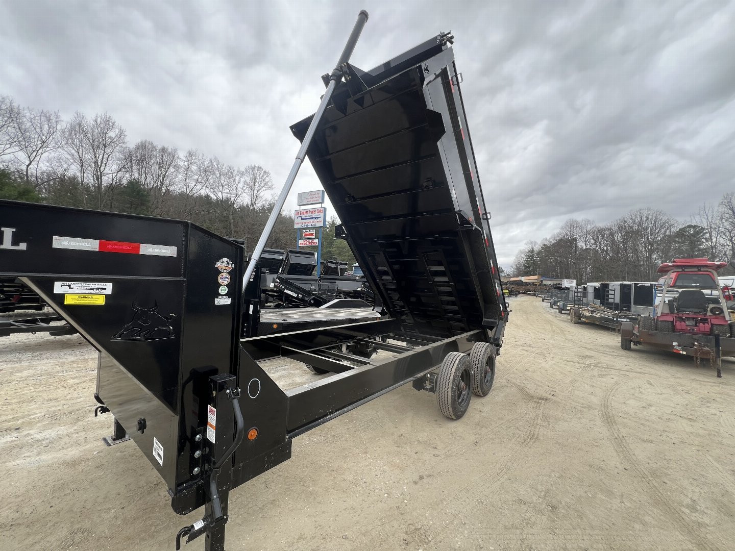 New 2025 IRON BULL Gooseneck Dump Trailer / DHG Series / 7x16 / 36" High Sides / Combo Rear Gates / 10,000# Electric Brake Axles