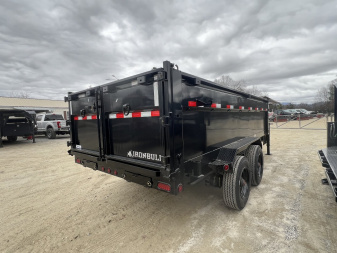 New 2025 IRON BULL Gooseneck Dump Trailer / DHG Series / 7x16 / 36" High Sides / Combo Rear Gates / 10,000# Electric Brake Axles