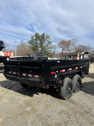 New 2024 Iron Bull Dump Trailer / DTB Series / 83" Wide x 14' Long / Telescopic Hoist / Ramp / Tarp / 24" High Sides