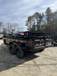 New 2024 Iron Bull Dump Trailer / DTB Series / 83" Wide x 14' Long / Telescopic Hoist / Ramp / Tarp / 24" High Sides