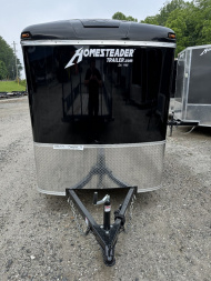 New 2025 Homesteader Trailer / Chalenger Series / 5x8 / 5'7" Interior Height / Single Swing Rear Door / 32" Side Door / 24" Stoneguard / .030 Black Aluminum