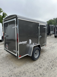 New 2025 Homesteader Trailer / Challenger Series / 5x8 / 5'7" Interior Height / Single Swing Rear Door / 32" Side Door / 24" Stoneguard / .030 Charcoal Gray Aluminum