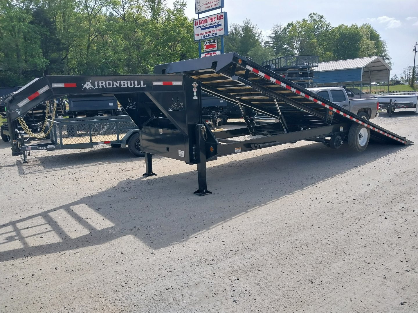New 2024 Iron Bull Trailers TDG Series 102" Wide x 26' Long Power Force Tilt Hydraulic Jacks 8,000# Axles