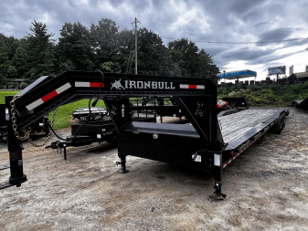New 2022 Iron Bull Car Hauler / ETG SERIES / 102" WIDE X 44' LONG DECK / RAMPAGE RAMPS / DRIVE OVER FENDERS / 3- 7,000# ELECTRIC BRAKE AXLES