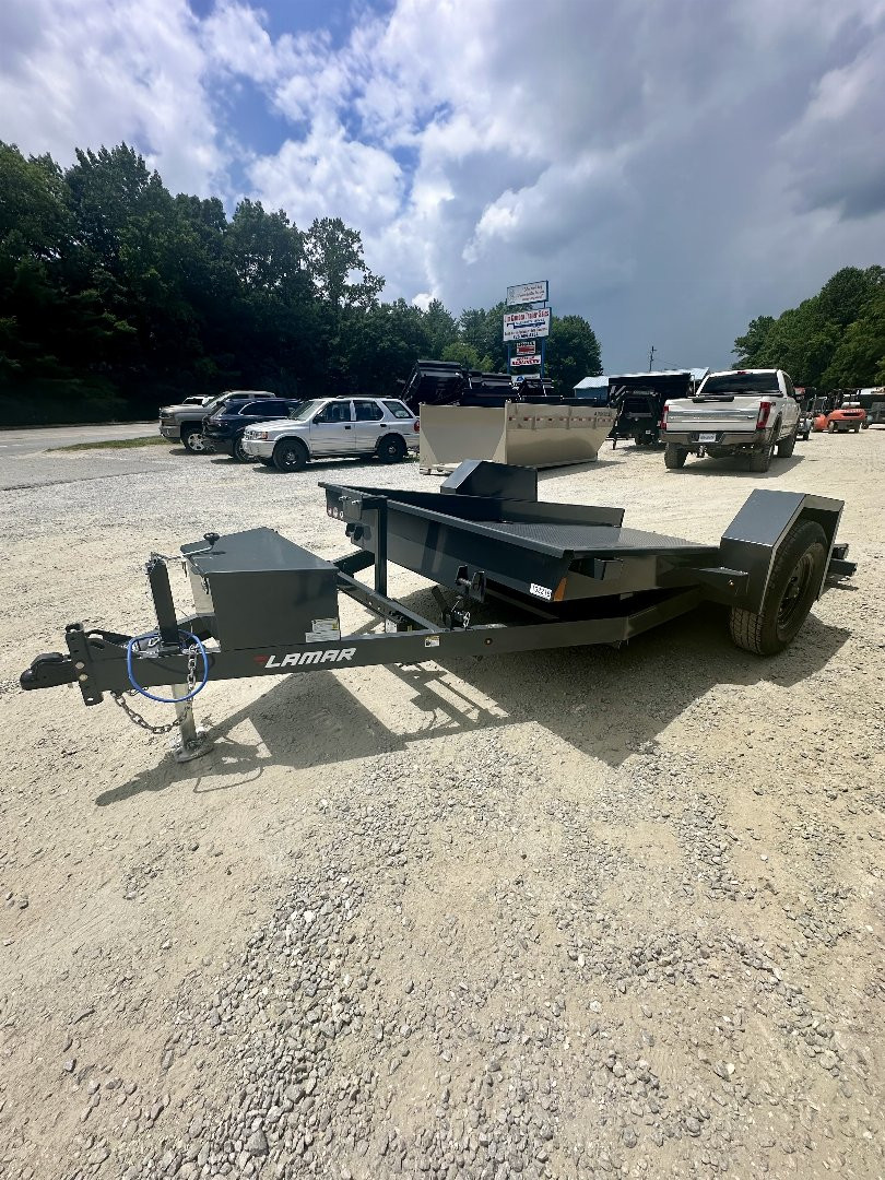 New 2024 LAMAR SCISSOR LIFT HAULER TRAILER / SH791217 / 79" X 12' / 1-7,000# ELECTRIC BRAKE AXLE / TORSION SUSPENSION 22.5 DEGREE UP / 3/16" DIAMOND PLATE STEEL FLOOR / 10 DEGREE LOAD ANGLE