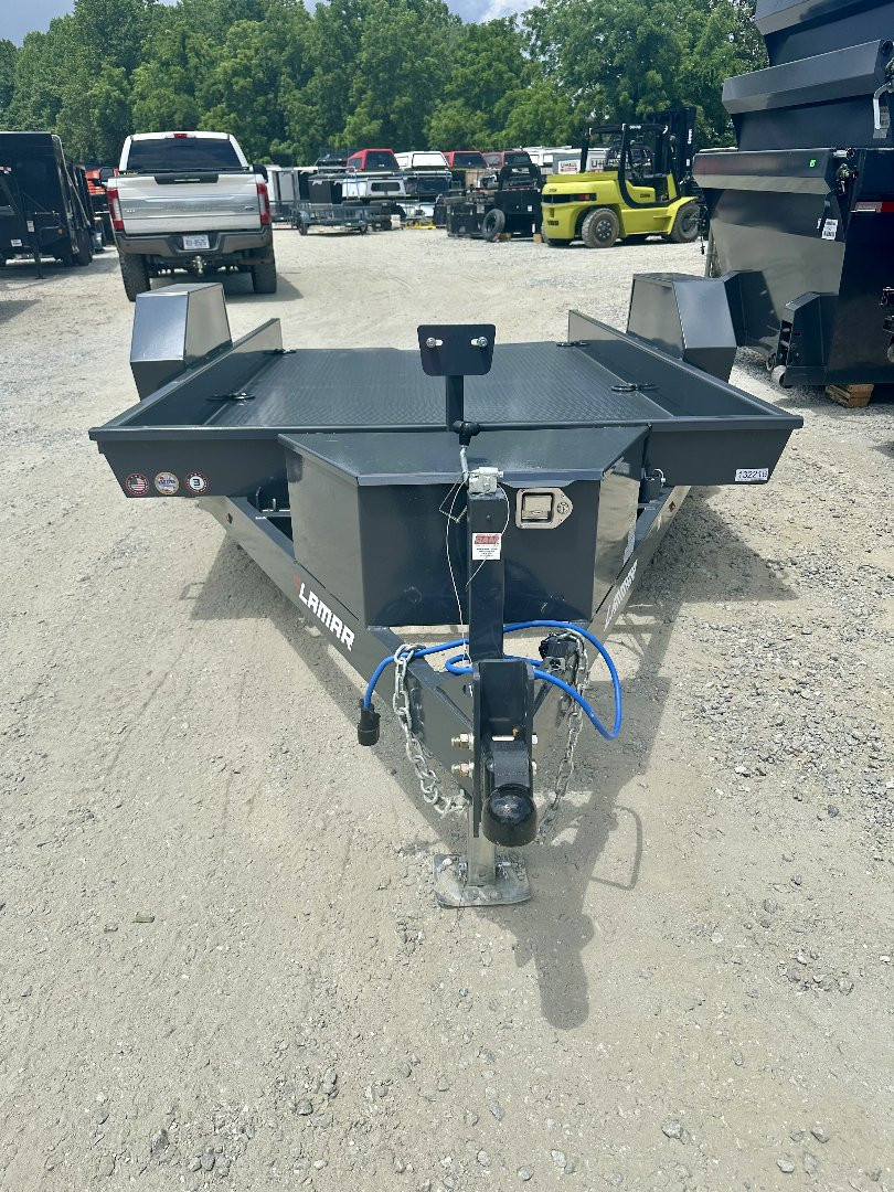 New 2024 LAMAR SCISSOR LIFT HAULER TRAILER / SH791217 / 79" X 12' / 1-7,000# ELECTRIC BRAKE AXLE / TORSION SUSPENSION 22.5 DEGREE UP / 3/16" DIAMOND PLATE STEEL FLOOR / 10 DEGREE LOAD ANGLE