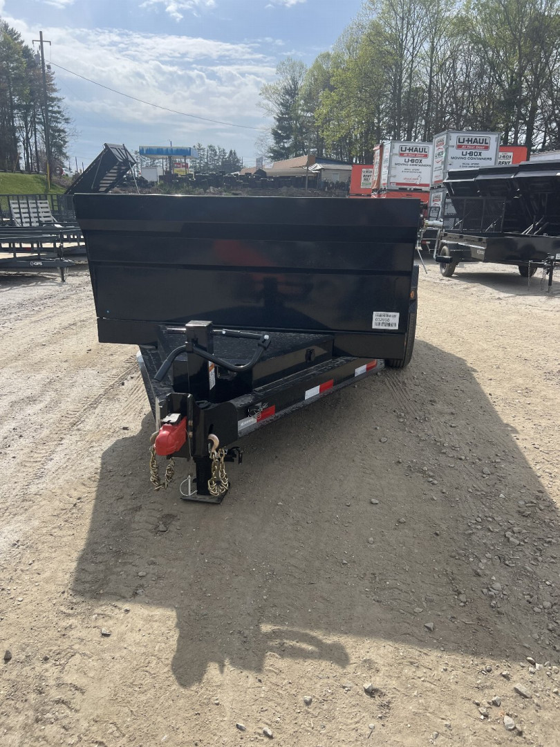 New 2024 Iron Bull DumpTrailers / DTB Series / 72" Wide x 12' Long / Scissor Hoist / 2-5200 # Electric Brake Axles / 24" High Sides / Combo Rear Gate / Tarp System