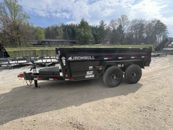 New 2024 Iron Bull DumpTrailers / DTB Series / 72" Wide x 12' Long / Scissor Hoist / 2-5200 # Electric Brake Axles / 24" High Sides / Combo Rear Gate / Tarp System