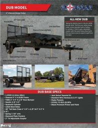 New 2024 Norstar Single Axle Dump Trailer / DUB Series / 5'x10' / 16" High Sides / 3500# Axle / 2200# Payload / 2 Way Landscape Gate