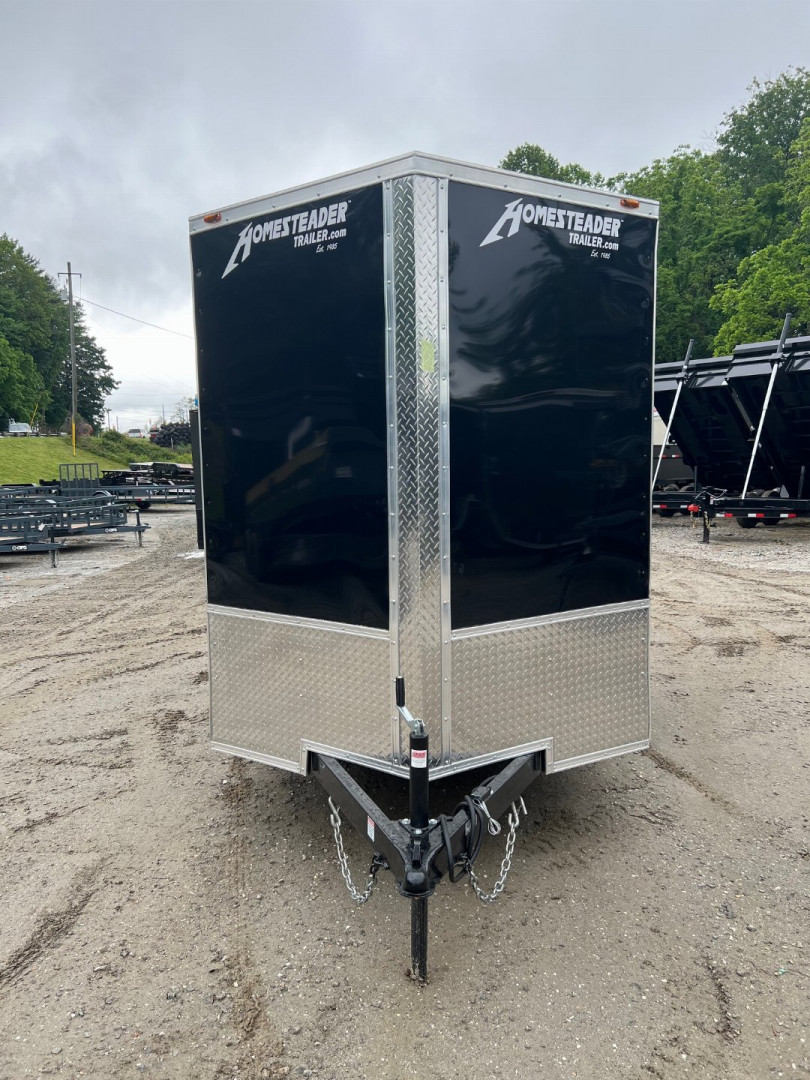 New 2024 Homesteader Trailer / 612IT / 6' wide x 12' Long / 32" Side Door w/ RV Lock / Ramp Rear Door / 6'6' Interior Height / .030 Black Aluminum