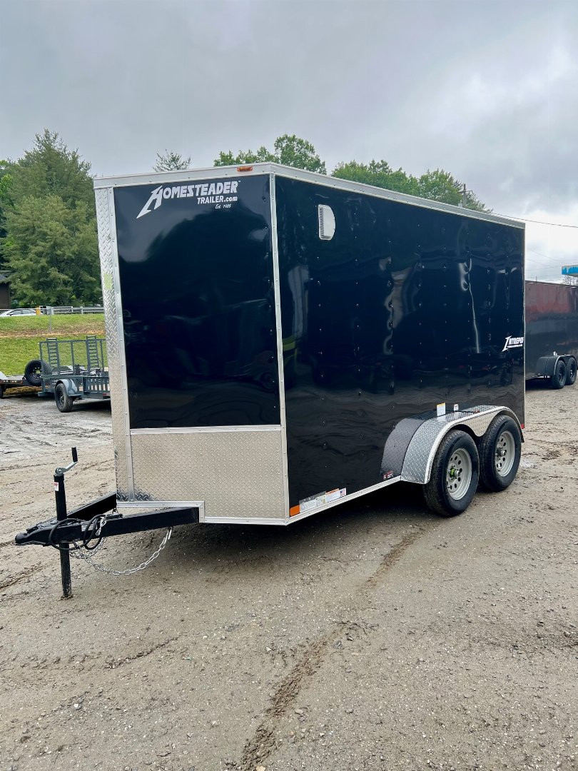 New 2024 Homesteader Trailer / 612IT / 6' wide x 12' Long / 32" Side Door w/ RV Lock / Ramp Rear Door / 6'6' Interior Height / .030 Black Aluminum