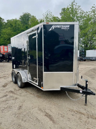 New 2024 Homesteader Trailer / 612IT / 6' wide x 12' Long / 32" Side Door w/ RV Lock / Ramp Rear Door / 6'6' Interior Height / .030 Black Aluminum
