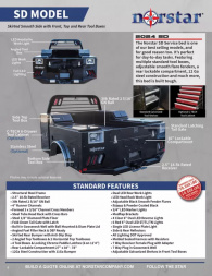 New 2024 NORSTAR SD TRUCK BED 84" Wide x 84"Long x 42" C/A (Chevy /GM Short Bed)