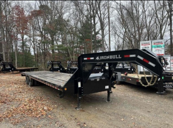 New 2023 Iron Bull Gooseneck Trailer / FLG22 / 102" Wide x 36' Long / 8" Slide Out Ramps / 2-10K Axles
