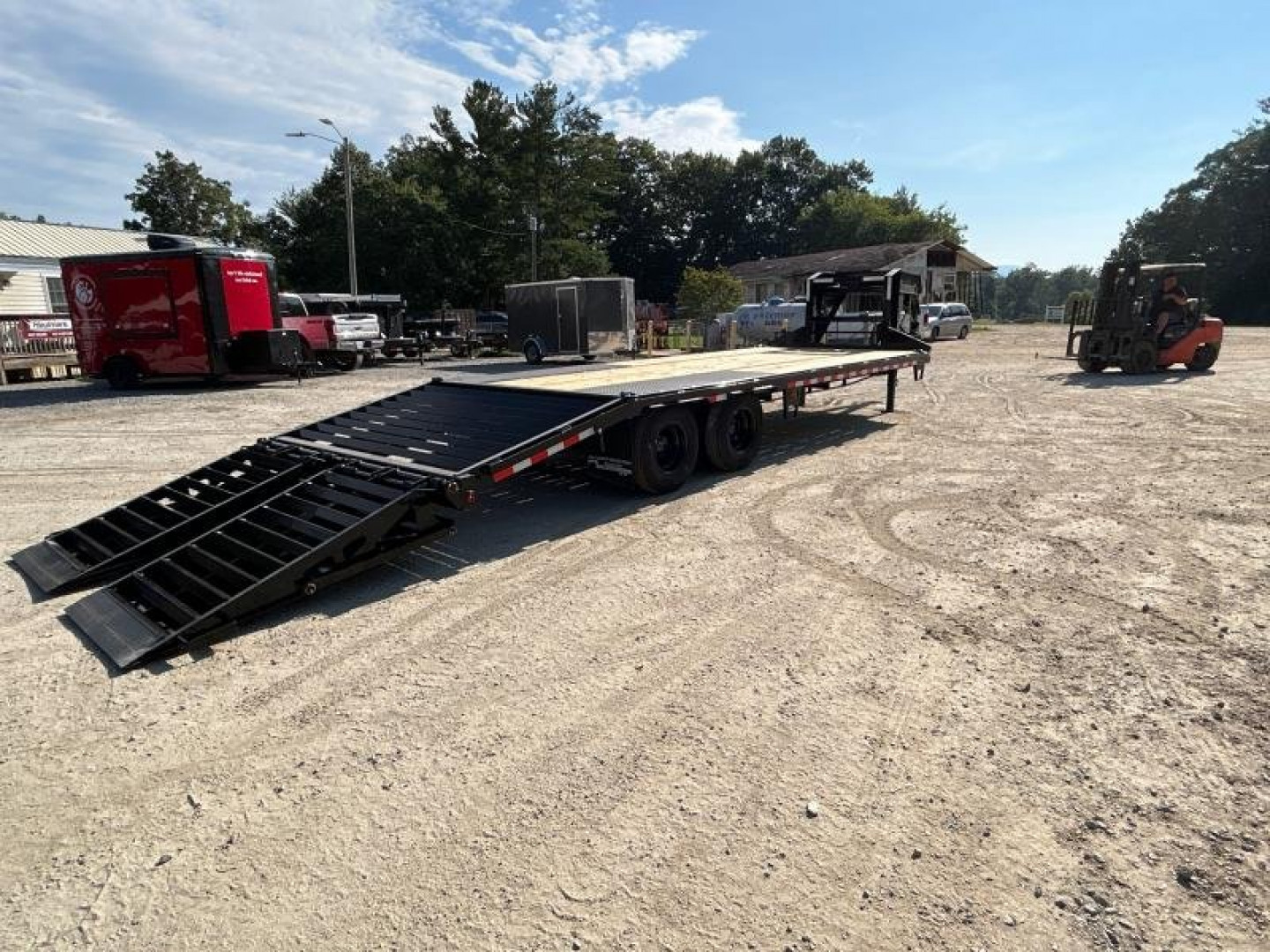 New 2023 Norstar FXG 102 Wide x 25' Long / 2-10,000 # Electric Brake Axles / Rampage Ramps