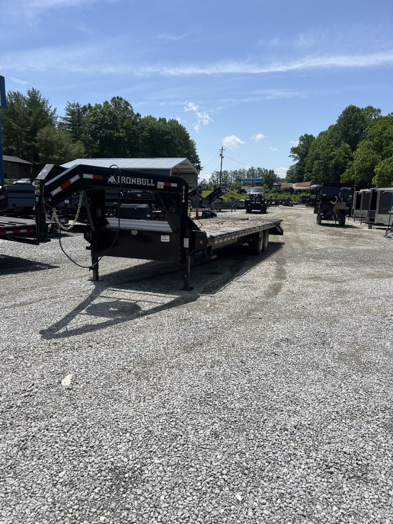 New 2023 Iron Bull GooseneckTrailer / FTG Series / 102" Wide x 30' Long, (25'Flat 5'Dovetail w/ Rampage Deck Level Ramps / 8 Ton Capacity / 17.5" Tire & Wheel w/ Spare Tire & Wheel