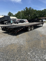 New 2023 Iron Bull GooseneckTrailer / FTG Series / 102" Wide x 30' Long, (25'Flat 5'Dovetail w/ Rampage Deck Level Ramps / 8 Ton Capacity / 17.5" Tire & Wheel w/ Spare Tire & Wheel