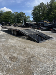 New 2023 Iron Bull GooseneckTrailer / FTG Series / 102" Wide x 30' Long, (25'Flat 5'Dovetail w/ Rampage Deck Level Ramps / 8 Ton Capacity / 17.5" Tire & Wheel w/ Spare Tire & Wheel
