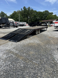 New 2023 Iron Bull GooseneckTrailer / FTG Series / 102" Wide x 30' Long, (25'Flat 5'Dovetail w/ Rampage Deck Level Ramps / 8 Ton Capacity / 17.5" Tire & Wheel w/ Spare Tire & Wheel