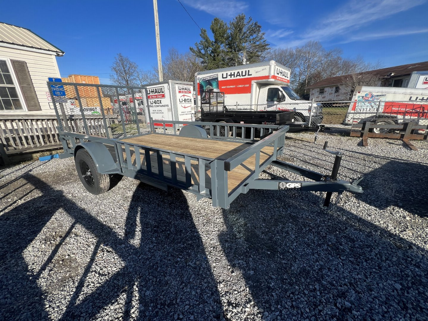 New 2024 GPS Trailers ATV 7' x 12' 3.5K Axle Side Ramps 4' Rear Mesh Gate
