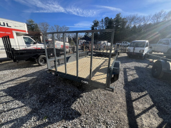 New 2024 GPS Trailers ATV 7' x 12' 3.5K Axle Side Ramps 4' Rear Mesh Gate