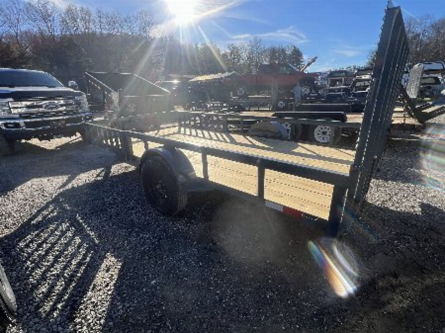 New 2024 GPS Trailers ATV Series / 7' Wide x 14' / 3.5K Axle / Side Ramps /4' Rear Mesh Gate Long