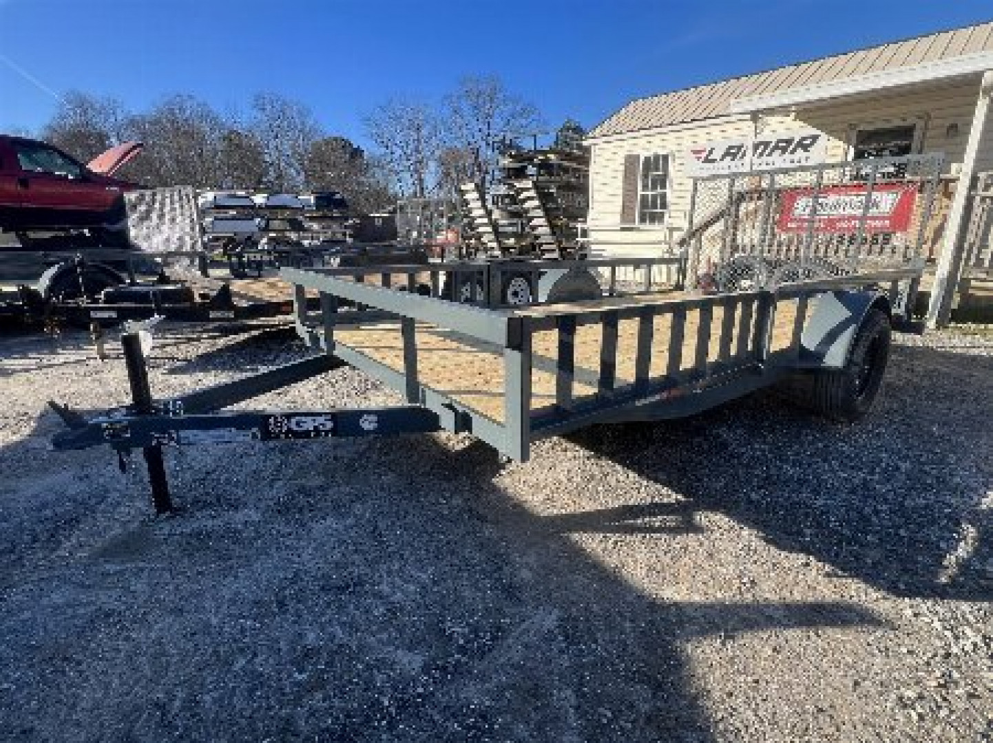 New 2024 GPS Trailers ATV Series / 7' Wide x 14' / 3.5K Axle / Side Ramps /4' Rear Mesh Gate Long